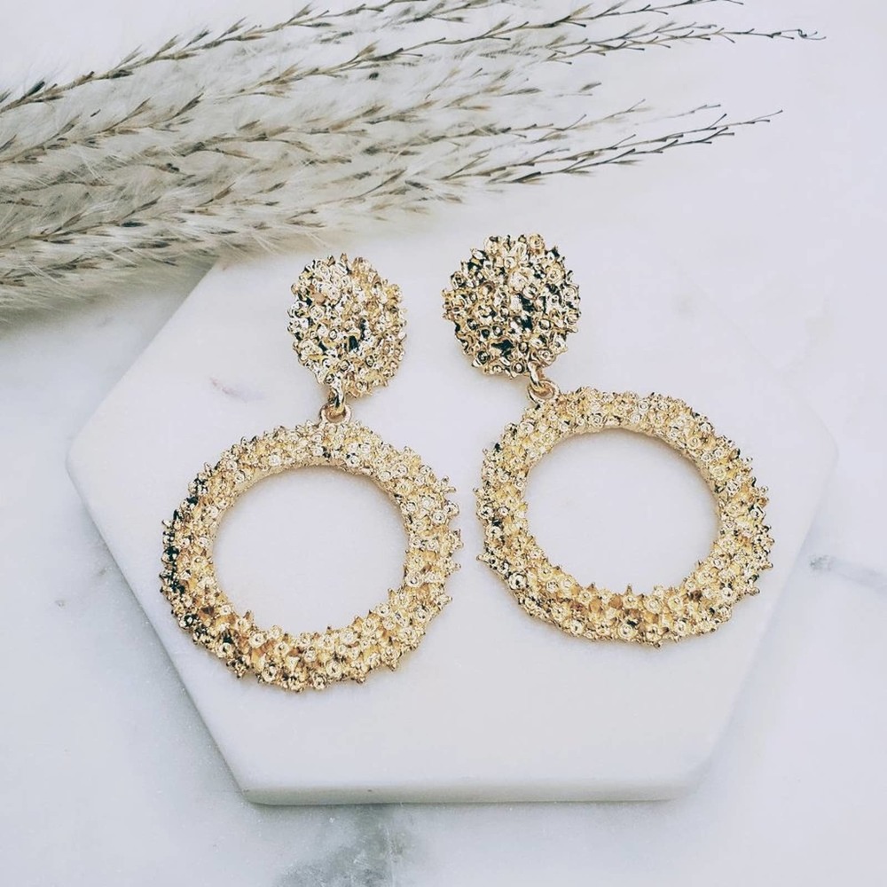 3/$20🍁Gold Color Large Geometric Earrings